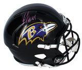 Jermaine Lewis Autographed Baltimore Ravens Speed Full Size Helmet Beckett