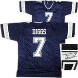 DALLAS COWBOYS TREVON DIGGS AUTOGRAPHED SIGNED BLUE JERSEY TRISTAR STOCK #233663