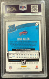 Josh Allen Bills Rookie RC Autograph 2018 Donruss Rated Rookie PSA 9 MINT Auto10