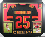 CLYDE EDWARDS-HELAIRE (Chiefs bl SKYLINE) Signed Autographed Framed Jersey JSA