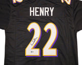 BALTIMORE RAVENS DERRICK HENRY AUTOGRAPHED BLACK JERSEY BECKETT WITNESS 230167