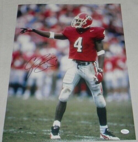 CHAMP BAILEY SIGNED AUTOGRAPHED GEORGIA BULLDOGS 16x20 PHOTO JSA