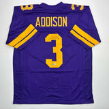 Autographed/Signed Jordan Addison Minnesota Color Rush Football Jersey BAS COA