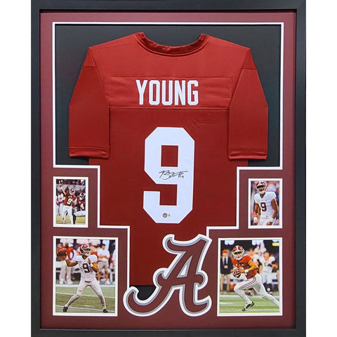 Bryce Young Autographed Signed Framed Alabama MB4 Jersey BECKETT