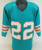 Mercury Morris Signed Miami Dolphins Custom Jersey (JSA COA) 1972 Phins