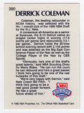 Derrick Coleman Signed Nets 1990 Hoops Rookie Trading Card #390 - (SCHWARTZ COA)