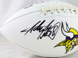 Adrian Peterson Autographed Minnesota Vikings Logo Football- Beckett Auth