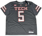 PATRICK MAHOMES SIGNED TEXAS TECH RED RAIDERS #5 ADIDAS GALVANIZED JERSEY - BACK