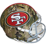 George Kittle Autographed San Francisco 49ers F/S Camo Helmet Beckett 46429