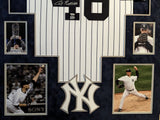 SUEDE FRAMED NEW YORK YANKEES ANDY PETTITTE AUTOGRAPHED JERSEY FANATICS HOLO