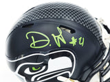 DEVON WITHERSPOON AUTOGRAPHED SEAHAWKS BLUE SPEED MINI HELMET MCS HOLO 229509