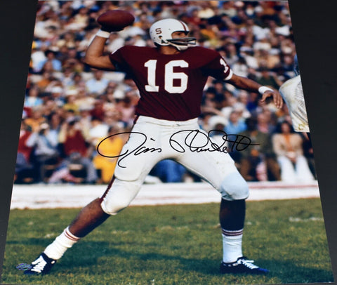 JIM PLUNKETT AUTOGRAPHED SIGNED STANFORD CARDINAL 16x20 PHOTO GTSM