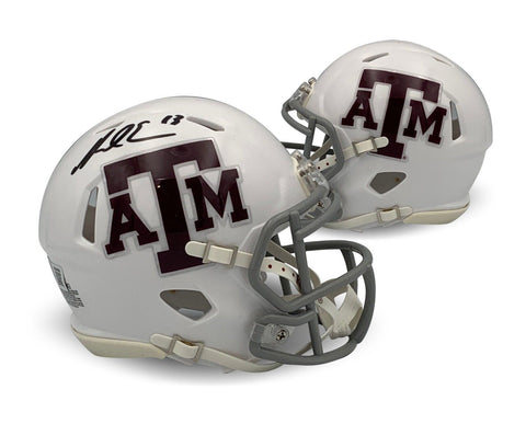 Mike Evans Autographed Texas A&M Aggies Signed Football Mini Helmet Beckett WHT