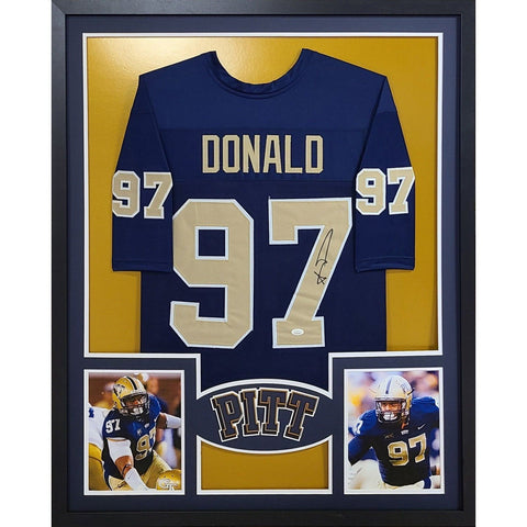 Aaron Donald Autographed Signed Framed Pitt Panthers Rams BG Jersey JSA