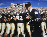 Lou Holtz Autographed/Signed Notre Dame Fighting Irish 16x20 Photo BAS 32550