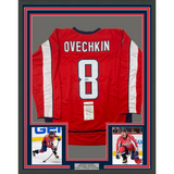 FRAMED Autographed/Signed ALEXANDER OVECHKIN 33x42 Washington Red Jersey JSA COA