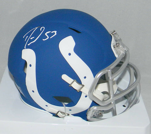 DARIUS LEONARD SIGNED INDIANAPOLIS COLTS AMP SPEED MINI HELMET JSA