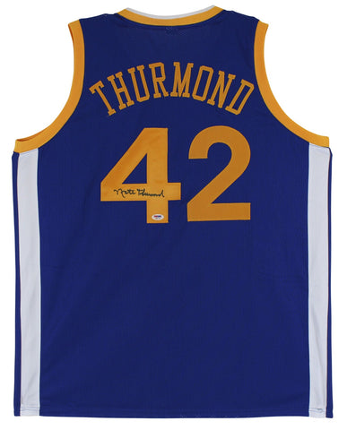 Nate Thurmond Authentic Signed Blue Pro Style Jersey Autographed PSA/DNA Itp