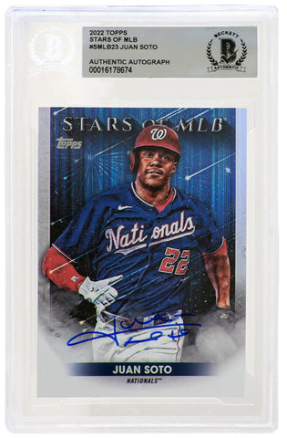 Juan Soto Signed 2022 Topps Stars of MLB Baseball Card #SMLB23 - (Beckett)