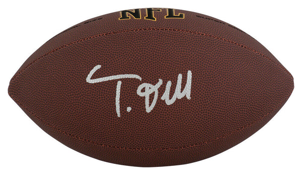 Tank Dell Signed Wilson Super Grip Full Size NFL Football - (SCHWARTZ COA)