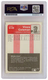 Vince Coleman Signed Cardinals 1985 Fleer Update Rookie Card #U-28 (PSA Slabbed)