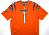 Ja'Marr Chase Autographed Orange Nike Game Jersey - Beckett W Hologram *Black