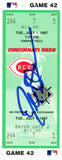 Deion Sanders Signed Cincinnati Reds 7/1/1997 vs Brewers Ticket BAS 37212