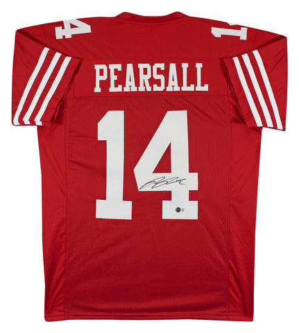 Ricky Pearsall Authentic Signed Red Pro Style Jersey Autographed BAS Witnessed