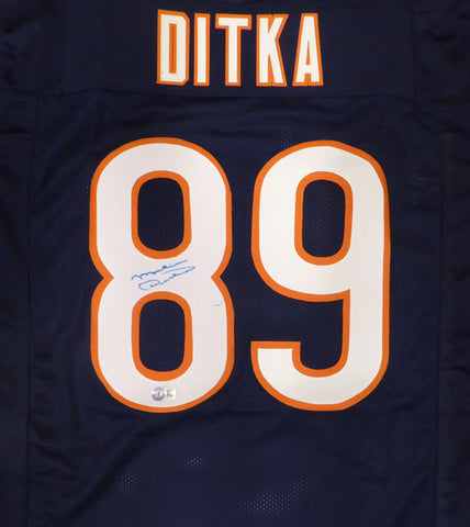 Chicago Bears Mike Ditka Autographed Blue Jersey (Mark) Beckett BAS QR #BK82166