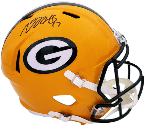 DAVANTE ADAMS AUTOGRAPHED PACKERS FULL SIZE SPEED HELMET BECKETT QR 201211