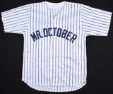 Reggie Jackson Signed New York Yankees Unique "Mr. October" Jersey (JSA COA) HOF