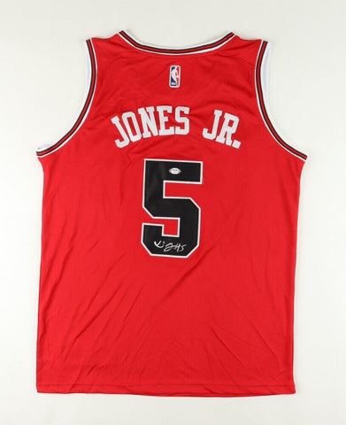 Derrick Jones Jr. Signed Chicago Bulls Jersey (PSA COA) Ex-UNLV / Power Forward