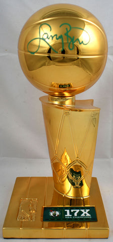 Larry Bird Autographed Boston Celtics 12'' Mini NBA Trophy - Beckett W Hologram