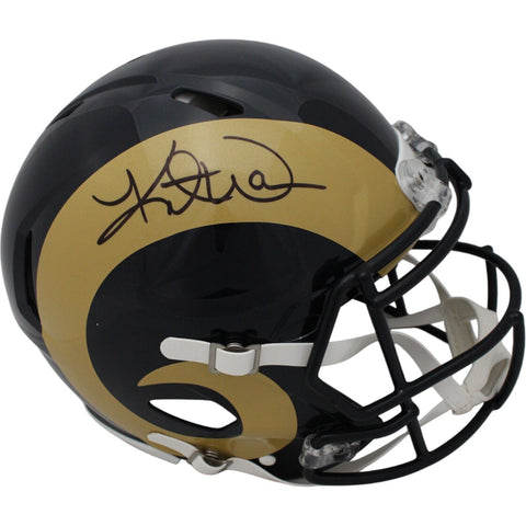 Kurt Warner Signed St. Louis Rams Authentic TB Helmet Beckett 45434