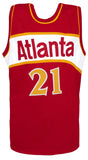 Dominique Wilkins Signed Red Throwback Custom Jersey - (SCHWARTZ COA)