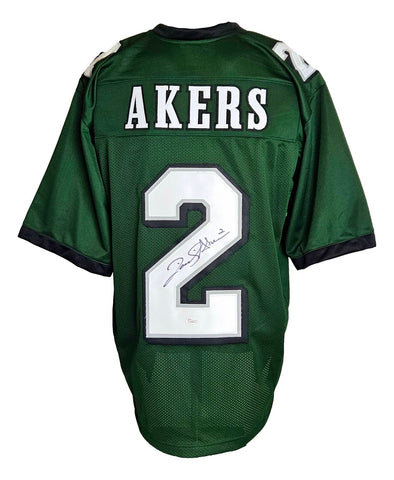 David Akers Philadelphia Signed Green Football Jersey JSA ITP