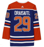 LEON DRAISAITL Autographed Edmonton Oilers Authentic Royal Alt. Jersey FANATICS