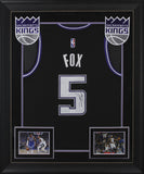 Kings De'Aaron Fox Authentic Signed Black Nike Framed Jersey JSA #AR73562