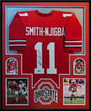 FRAMED OHIO STATE BUCKEYES JAXON SMITH-NJIGBA SIGNED JERSEY BECKETT HOLO