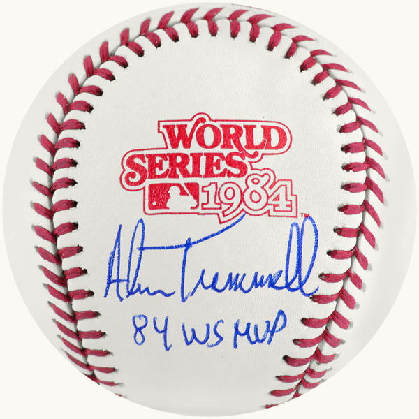 Alan Trammell Signed Rawlings 1984 World Series Baseball w/WS MVP (SCHWARTZ COA)