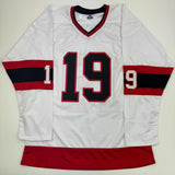 Autographed/Signed Drake Batherson Ottawa White Hockey Jersey JSA COA