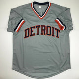 Autographed/Signed JIM BUNNING Detroit Grey Baseball Jersey JSA COA Auto