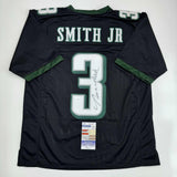 Autographed/Signed Nolan Smith Jr. Philadelphia Black Football Jersey JSA COA