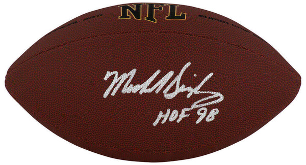 Mike Singletary Signed Wilson Super Grip F/S NFL Football w/HOF'98 -(SS COA)