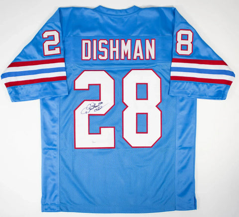 Cris Dishman Signed Houston Oilers Jersey (JSA COA) 2xPro Bowl Defensive Back