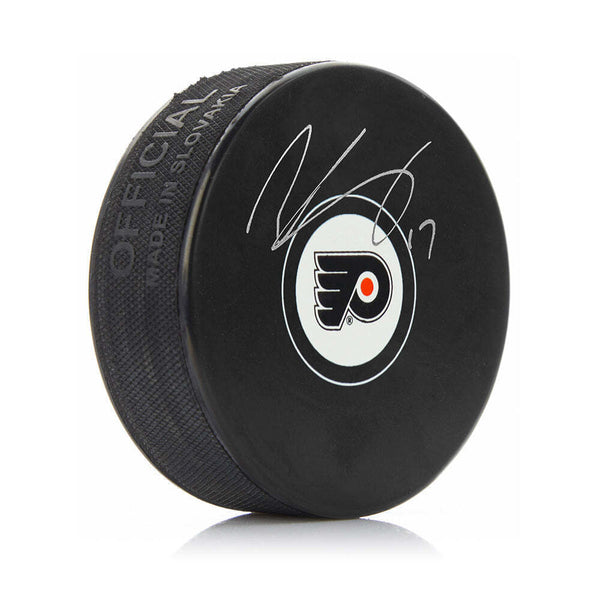 Wayne Simmonds Autographed Philadelphia Flyers Hockey Logo Puck JSA PSA Pass