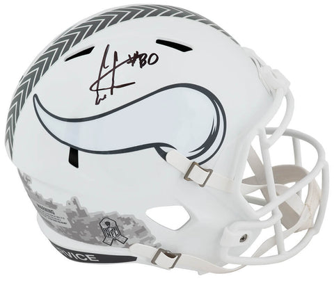 Cris Carter Signed Vikings 2024 SALUTE White Riddell F/S Rep Helmet - (SS COA)