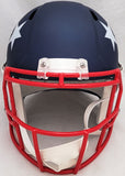 MAC JONES AUTOGRAPHED PATRIOTS AMP BLUE FULL SIZE HELMET BECKETT WITNESS 206519