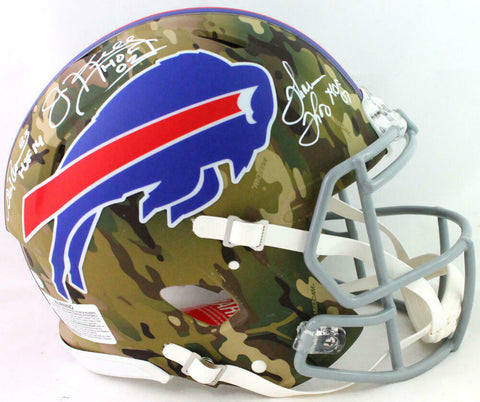 Kelly/Reed/Thomas Signed Bills F/S Camo Authentic Helmet w/HOF - JSA W *White