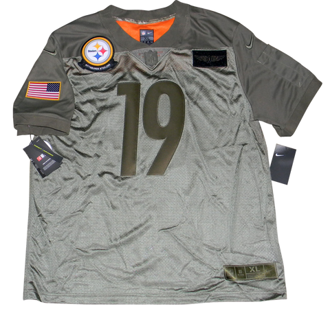 JUJU SMITH-SCHUSTER SIGNED PITTSBURGH STEELERS #19 SALUTE TO SERVICE NIKE JERSEY